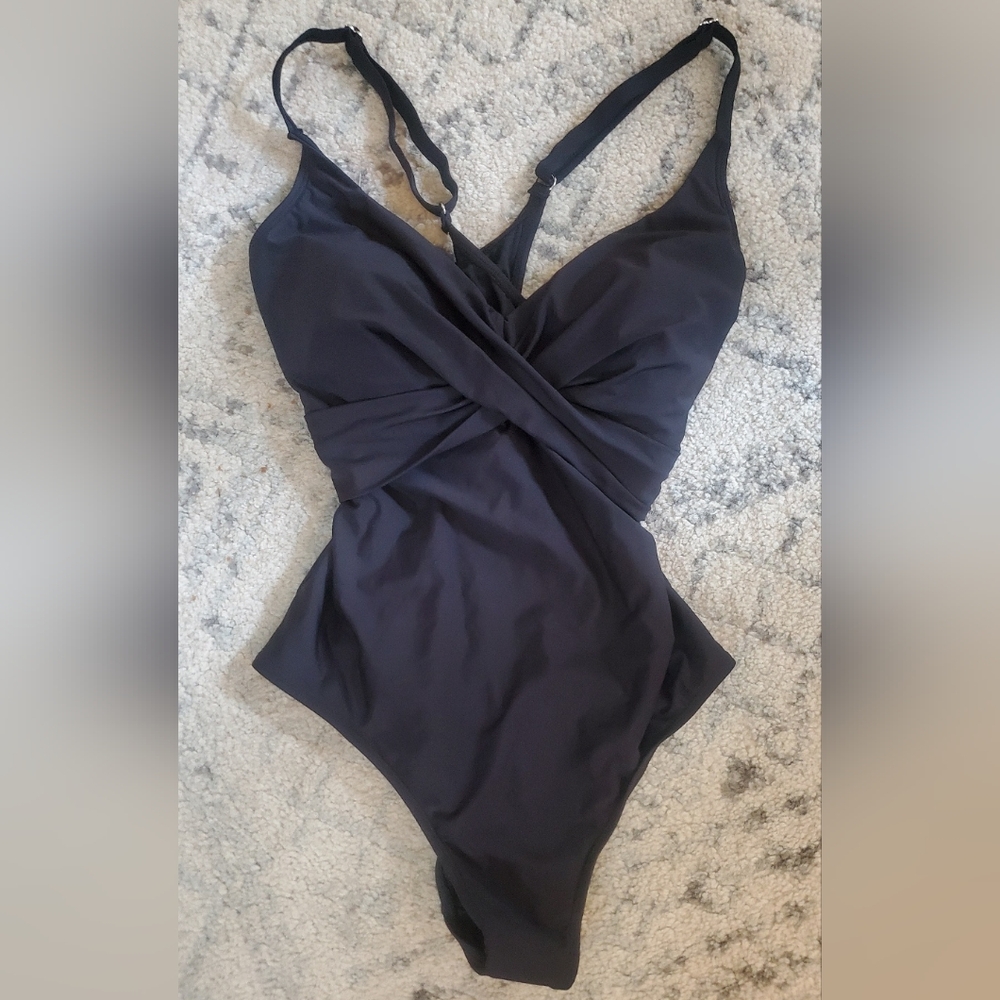 Ki Laphee Classic Elegant Black One-Piece Swimsuit XL